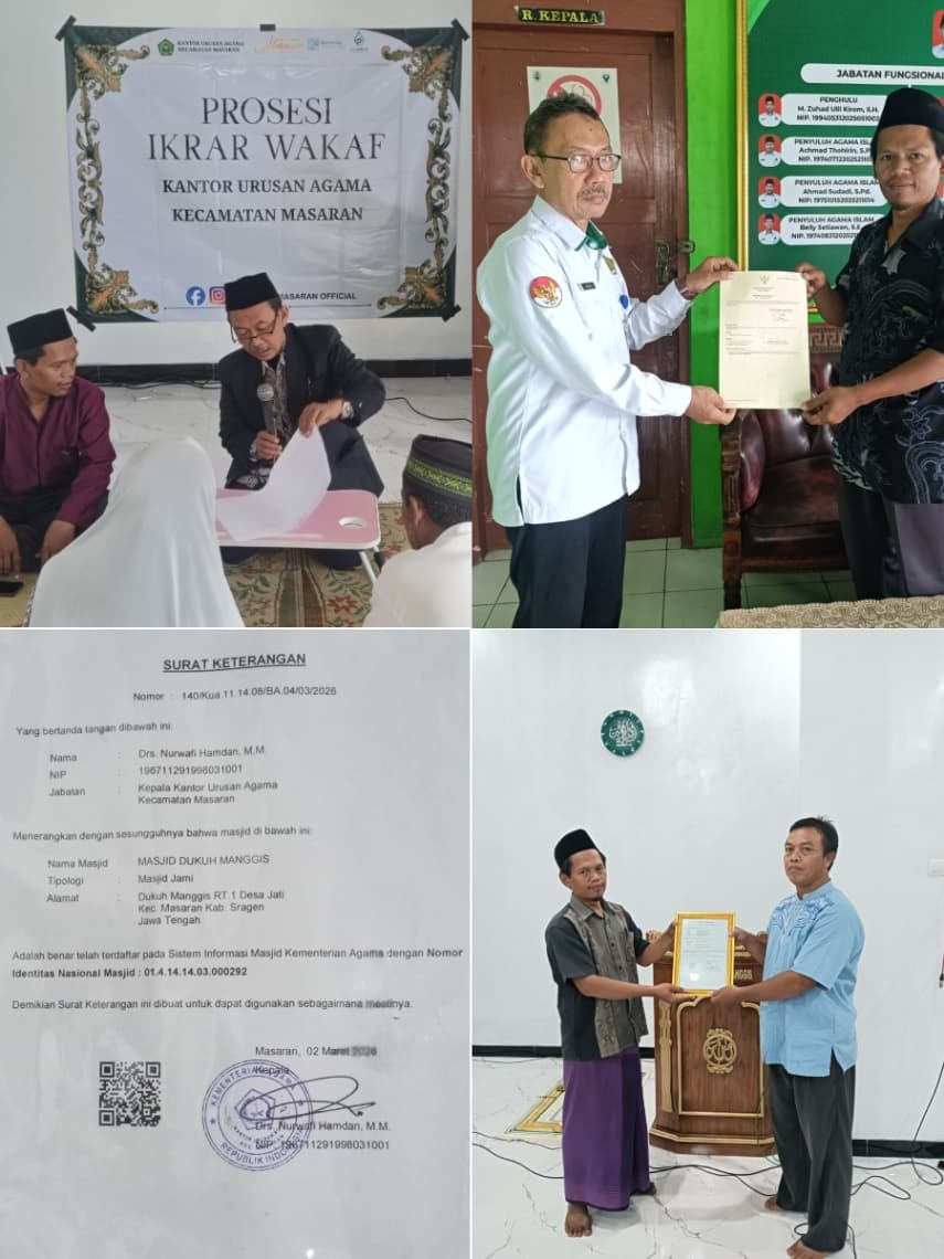 proses ikrar wakaf MASJID DUKUH MANGGIS 